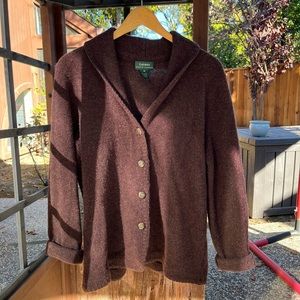 RALPH LAUREN 100% wool brown cardigan VINTAGE